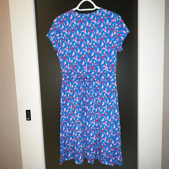 Boden Blue Floral Bird Print Dress - Picture 6 of 7